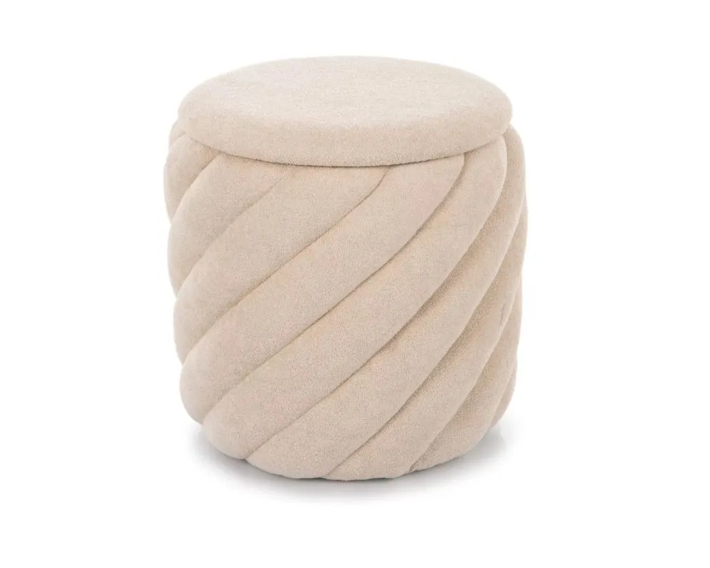 Pufa PELARO ze schowkiem beżowa I sklep meblowy MIRAT. styl KLASYCZNY