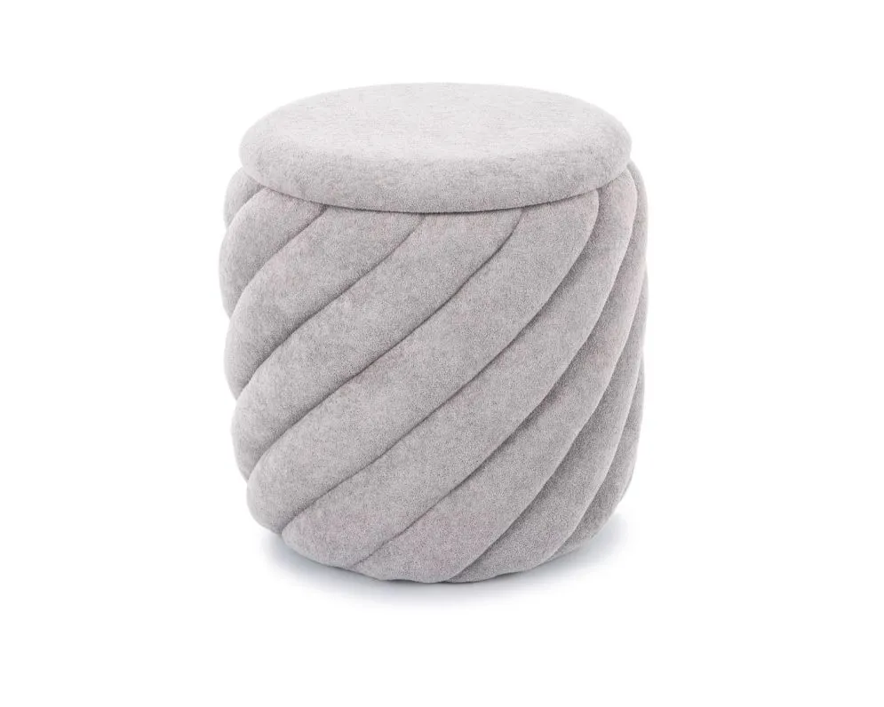 Pufa PELARO ze schowkiem jasnoszara I sklep meblowy MIRAT. styl KLASYCZNY