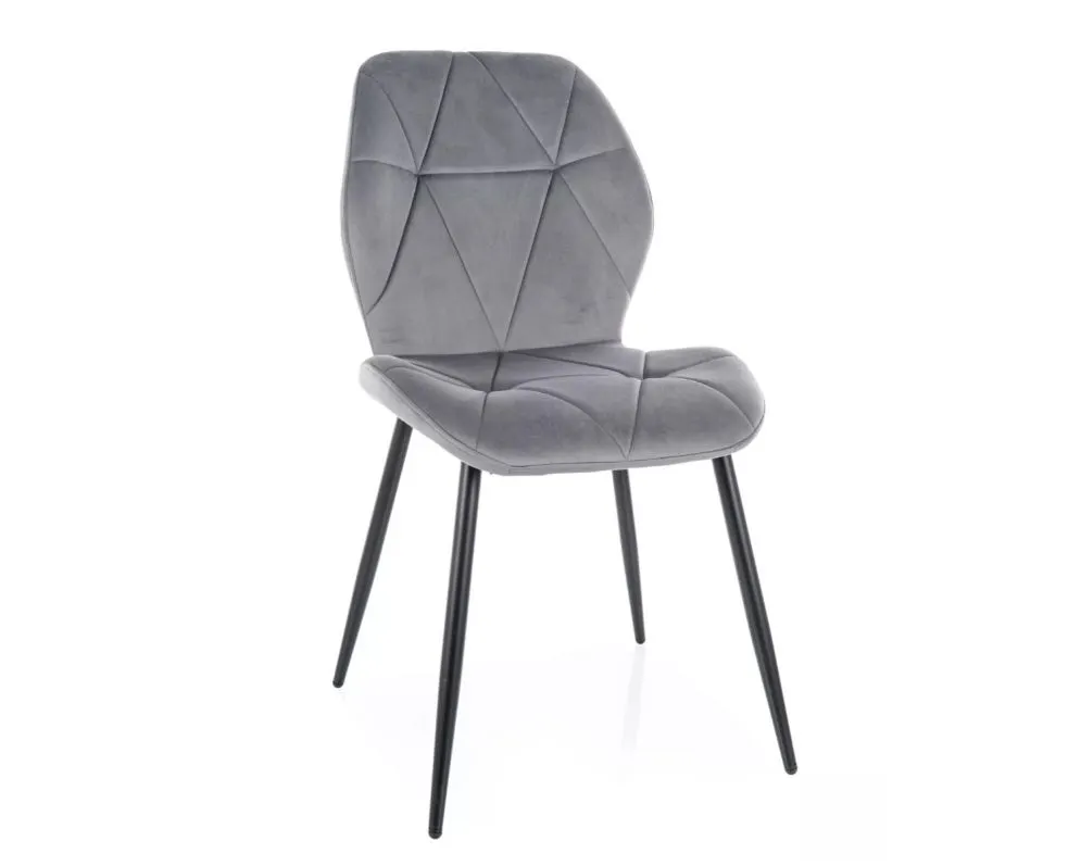 Krzesło RICK VELVET szare I sklep meblowy MIRAT. styl GLAMOUR