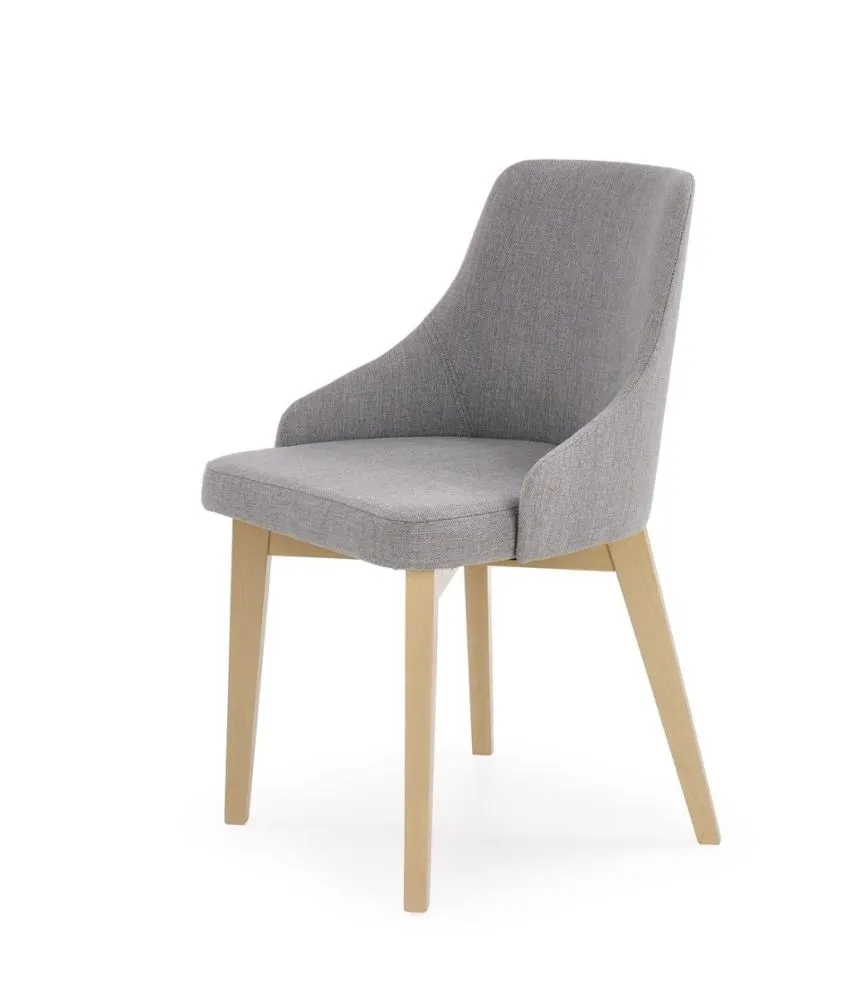 Krzesło tapicerowane TOLEDO szare/dąb sonoma nowoczesne I sklep meblowy MIRAT. styl KLASYCZNY