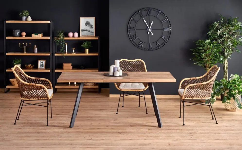 Krzesło K336 rattanowe z poduszką | MIRAT. styl LOFT, VINTAGE