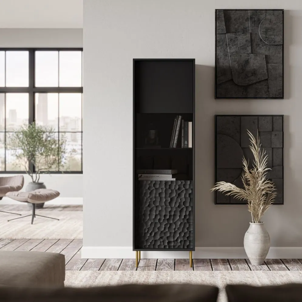 Witryna BULLET W-1 czarna I sklep meblowy MIRAT.  kolekcja BULLET