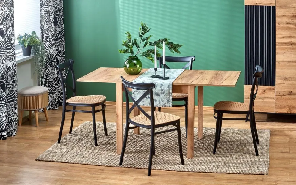 Krzesło K512 czarne/brązowe do ogrodu I sklep meblowy MIRAT.