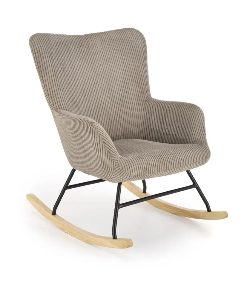 Fotel bujany BELMIRO szary z podłokietnikami I sklep meblowy MIRAT.