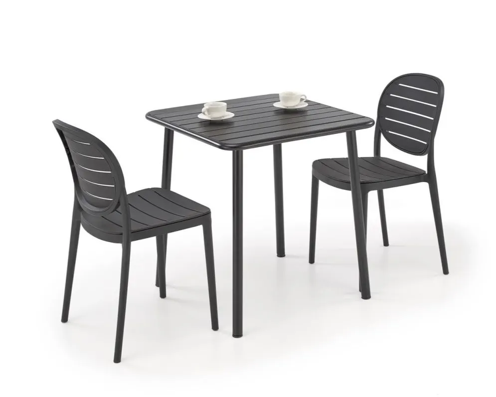 Stolik ogrodowy BOSCO 70x70 czarny 4-osobowy I sklep meblowy MIRAT.