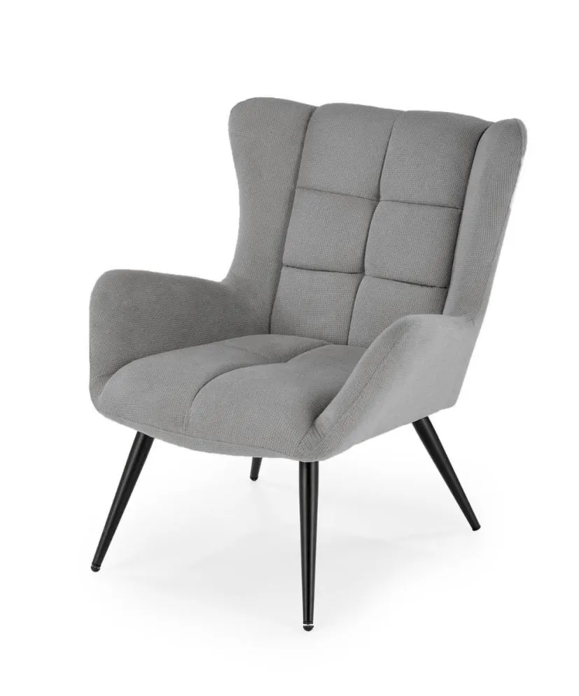 Fotel tapicerowany BYRON szary do salonu I sklep meblowy MIRAT.