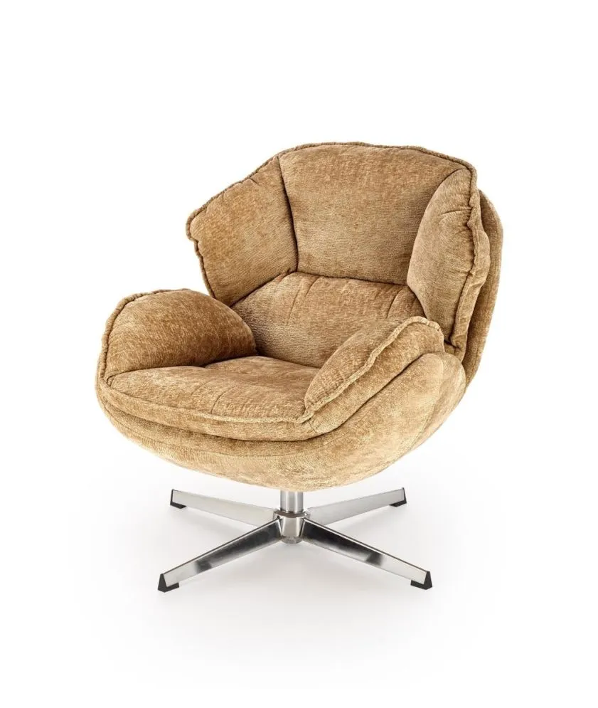 Fotel tapicerowany GUIDO musztardowy wypoczynkowy I sklep meblowy MIRAT.