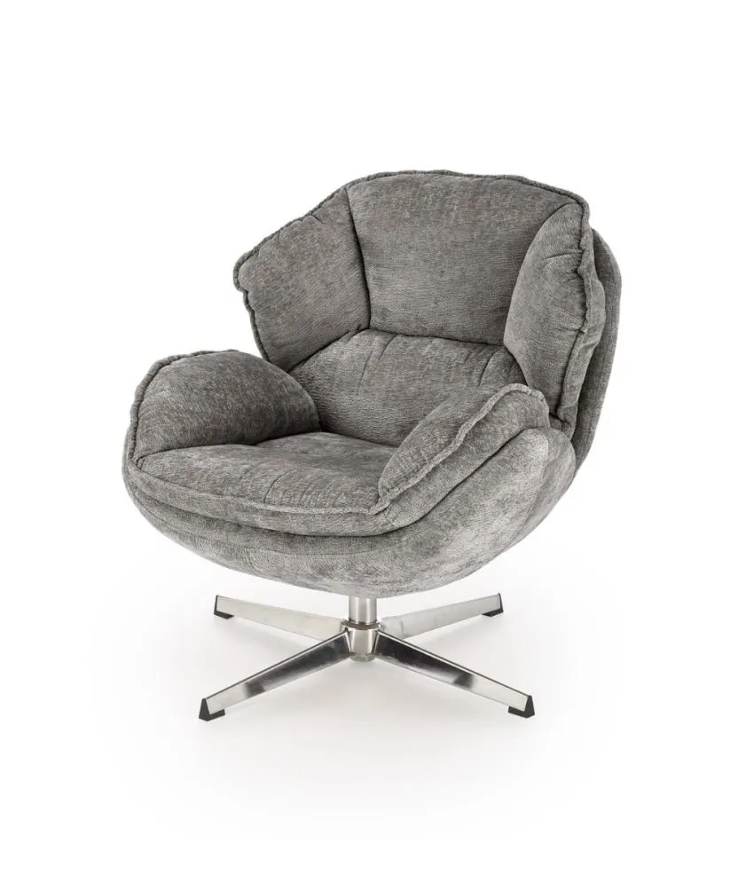 Fotel tapicerowany GUIDO szary obrotowy 360° I sklep meblowy MIRAT.