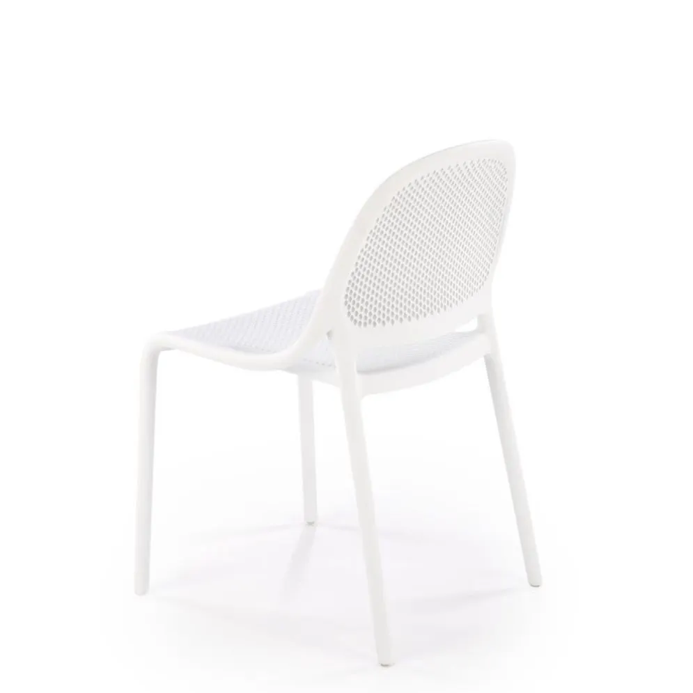 Krzesło K532 białe z tworzywa PVC ogrodowe I sklep meblowy MIRAT.