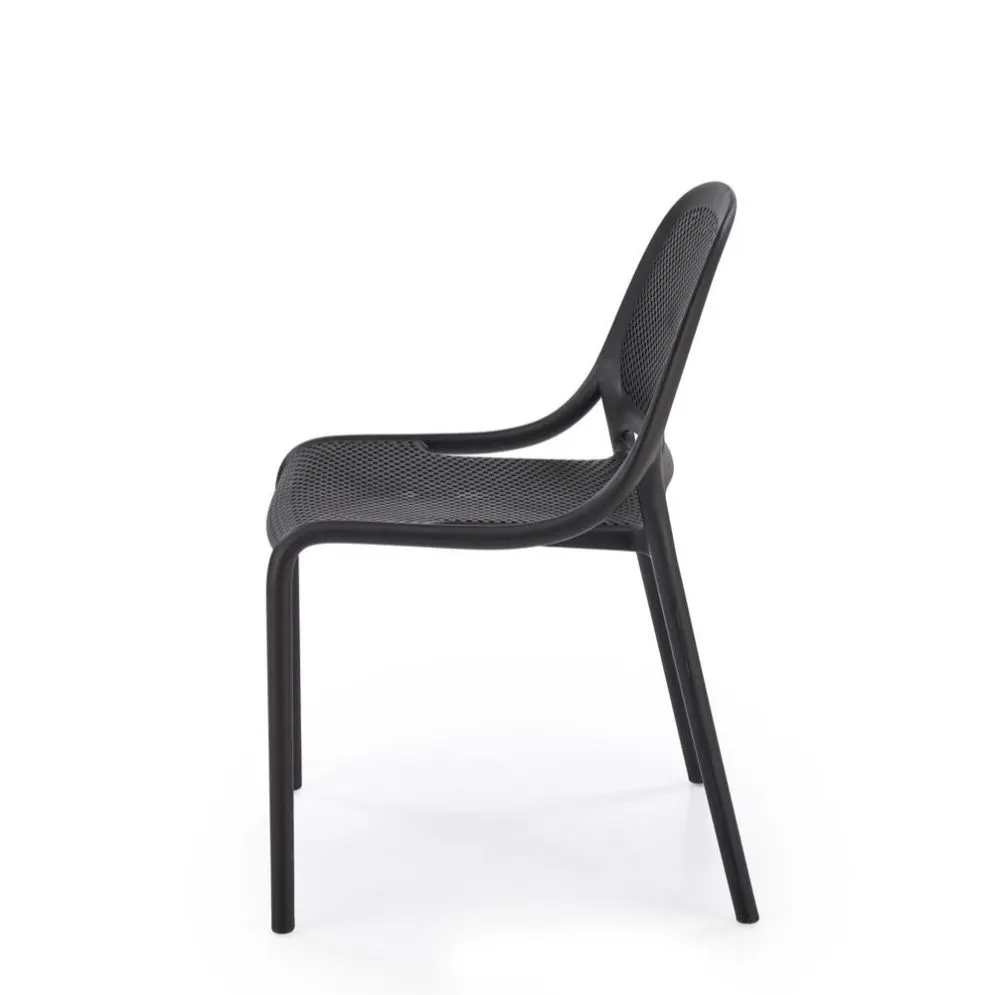 Krzesło K532 czarne z tworzywa PVC do ogrodu I sklep meblowy MIRAT.