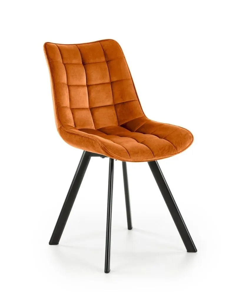 Krzesło tapicerowane K332 VELVET cynamonowe pikowane I sklep meblowy MIRAT. styl LOFT