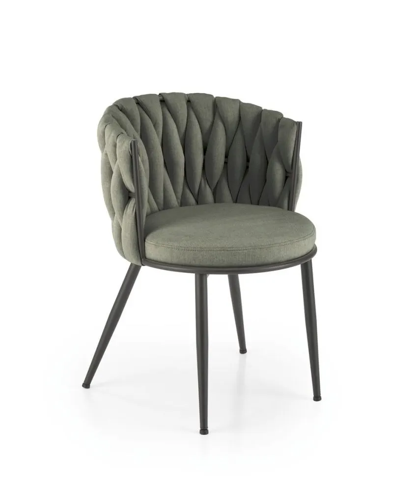 Krzesło tapicerowane K516 oliwkowe loftowe I sklep meblowy MIRAT. styl LOFT