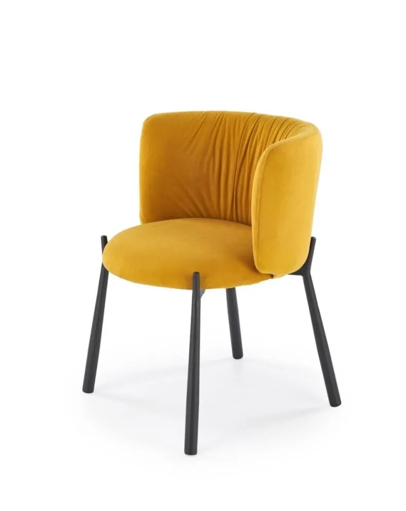 Krzesło tapicerowane K531 VELVET musztardowe welurowe I sklep meblowy MIRAT. styl LOFT