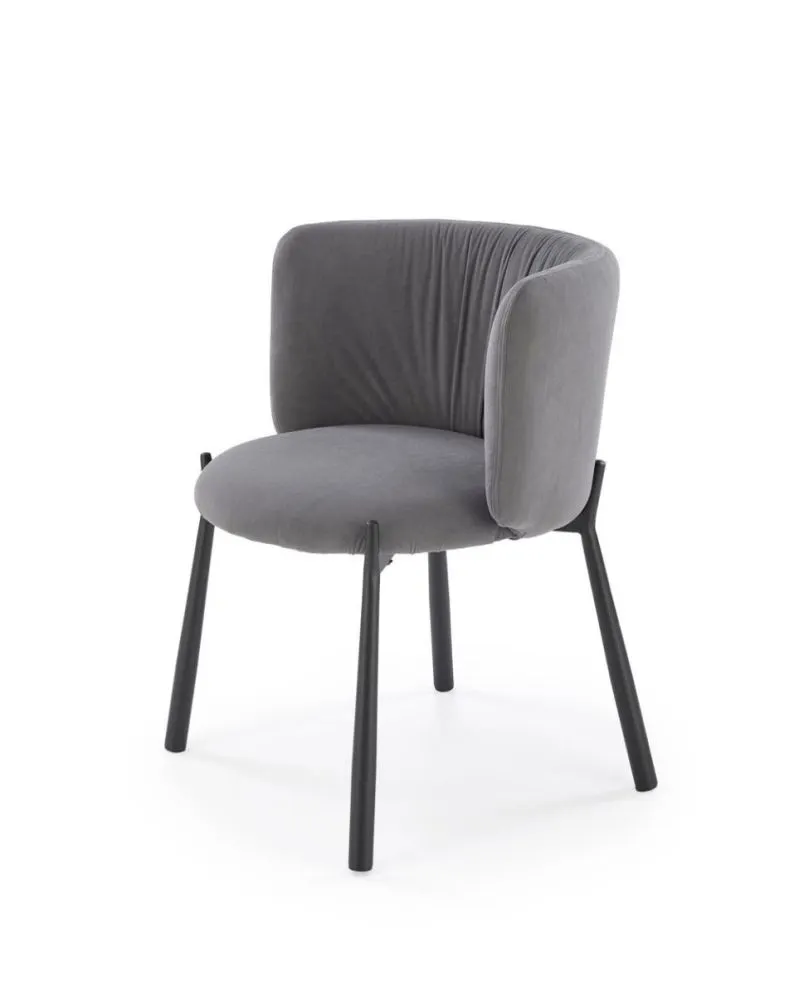 Krzesło tapicerowane K531 VELVET szare w stylu loftowym I sklep meblowy MIRAT. styl LOFT