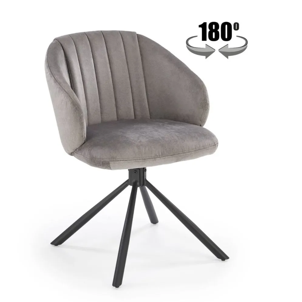 Krzesło tapicerowane K533 szare/czarne obracane kubełkowe I sklep meblowy MIRAT. styl LOFT