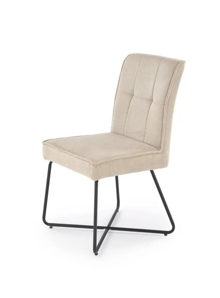 Krzesło tapicerowane K534 beżowe pikowane oparcie I sklep meblowy MIRAT. styl LOFT