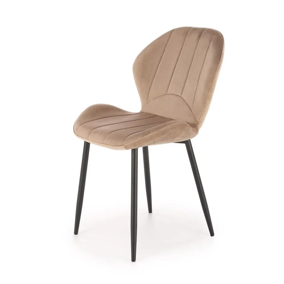 Krzesło tapicerowane K538 VELVET beżowe eleganckie I sklep meblowy MIRAT. styl GLAMOUR, LOFT
