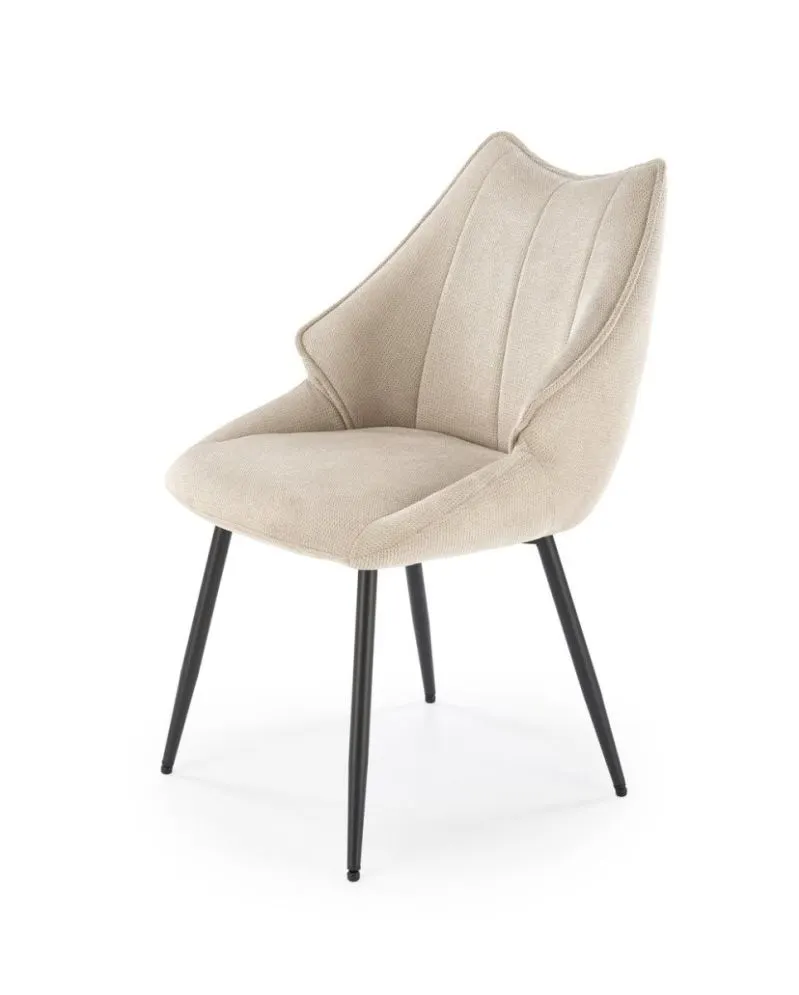 Krzesło tapicerowane K543 beżowe na metalowych nogach I sklep meblowy MIRAT. styl LOFT