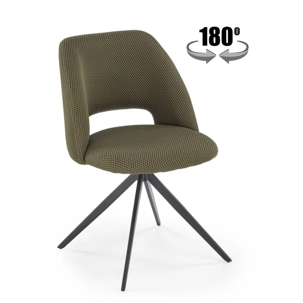 Krzesło tapicerowane K546 oliwkowe obracane do salonu I sklep meblowy MIRAT. styl LOFT