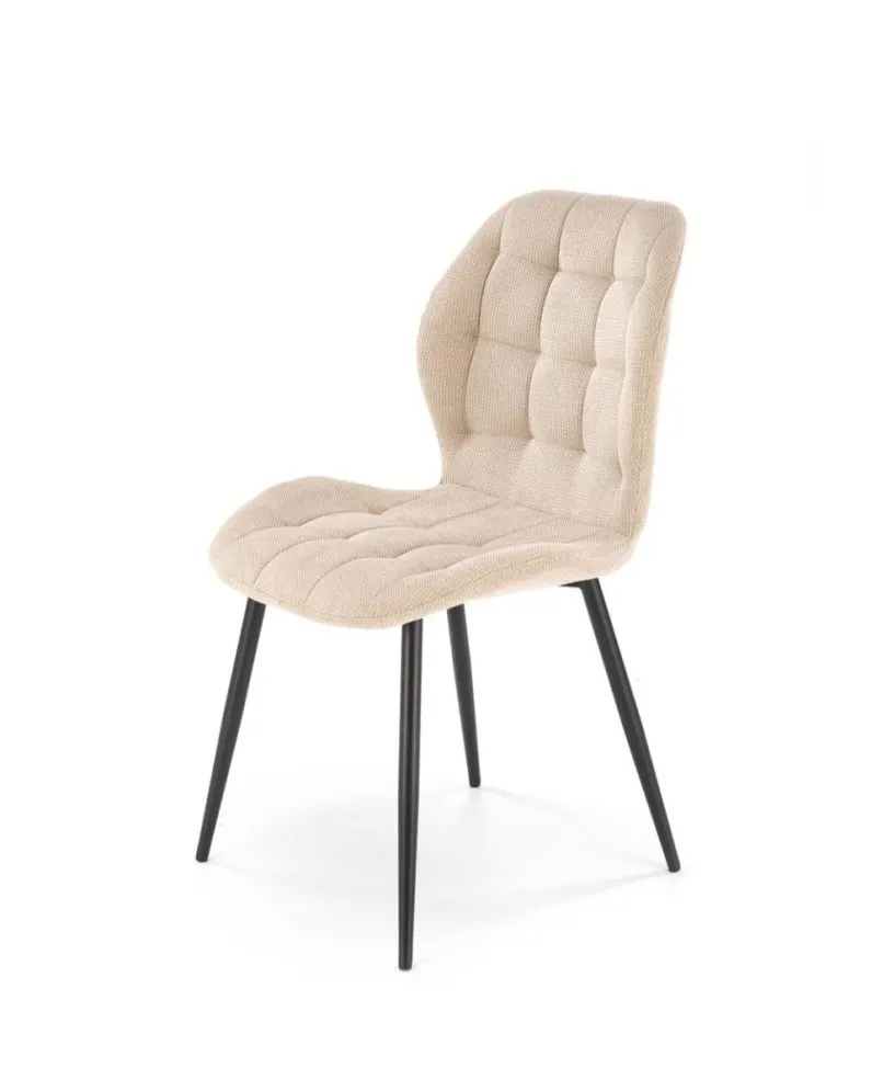 Krzesło tapicerowane K548 beżowe pikowane I sklep meblowy MIRAT. styl LOFT