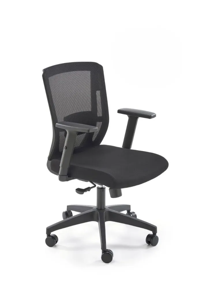 Fotel biurowy PAREDES czarny z regulowanymi podłokietnikami I sklep meblowy MIRAT.