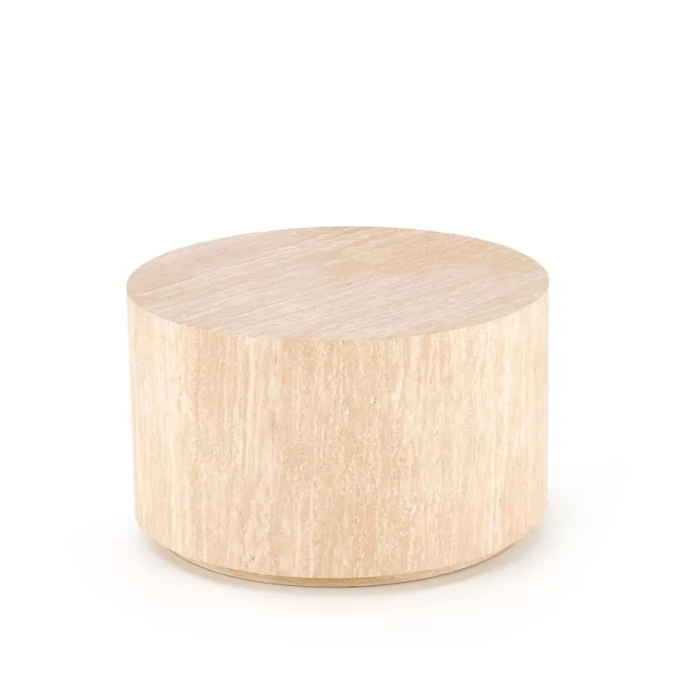 Stolik kawowy TRAVERTINO okrągły 60x60 trawertyn do salonu I sklep meblowy MIRAT.