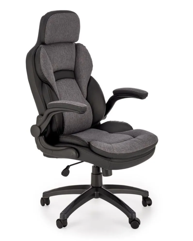 Fotel biurowy VALERIO czarny/szary do gabinetu I sklep meblowy MIRAT.