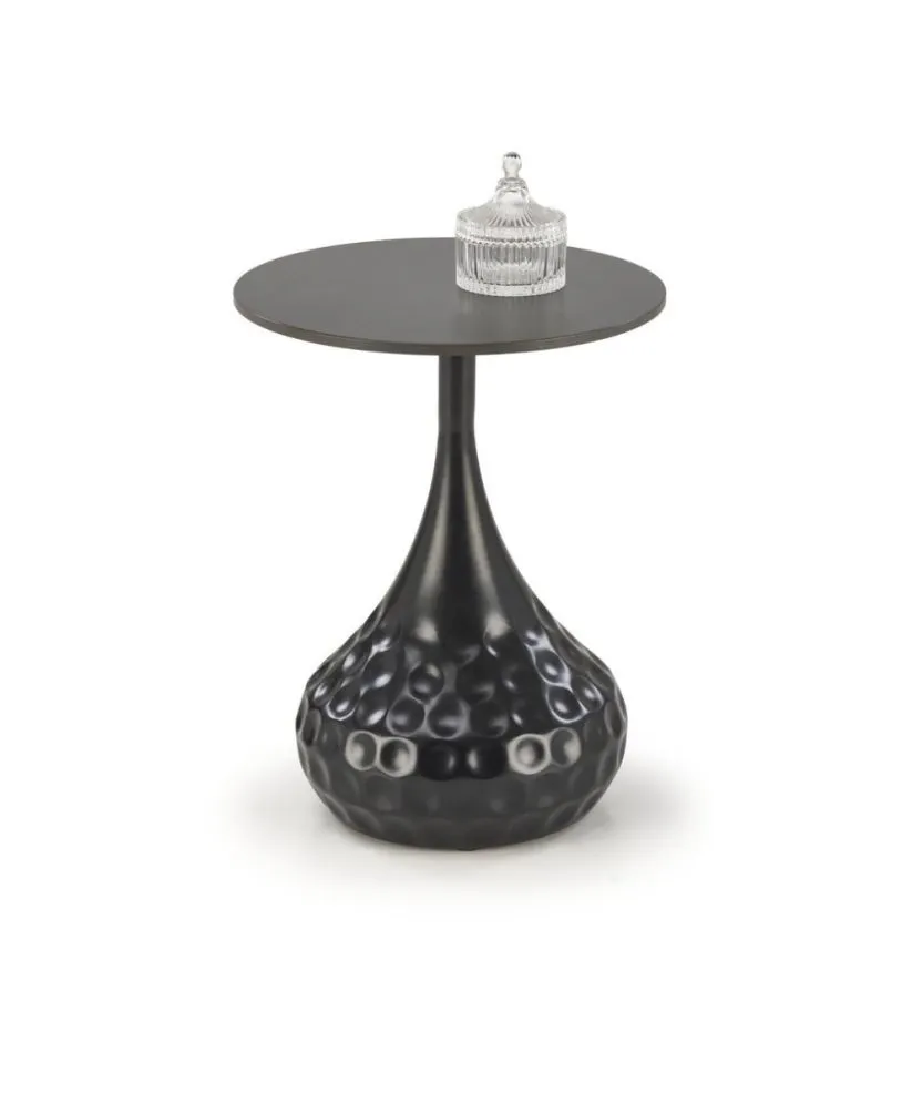 Stolik kawowy VERDE 40x40 czarny/czarny marmur okrągły I sklep meblowy MIRAT.