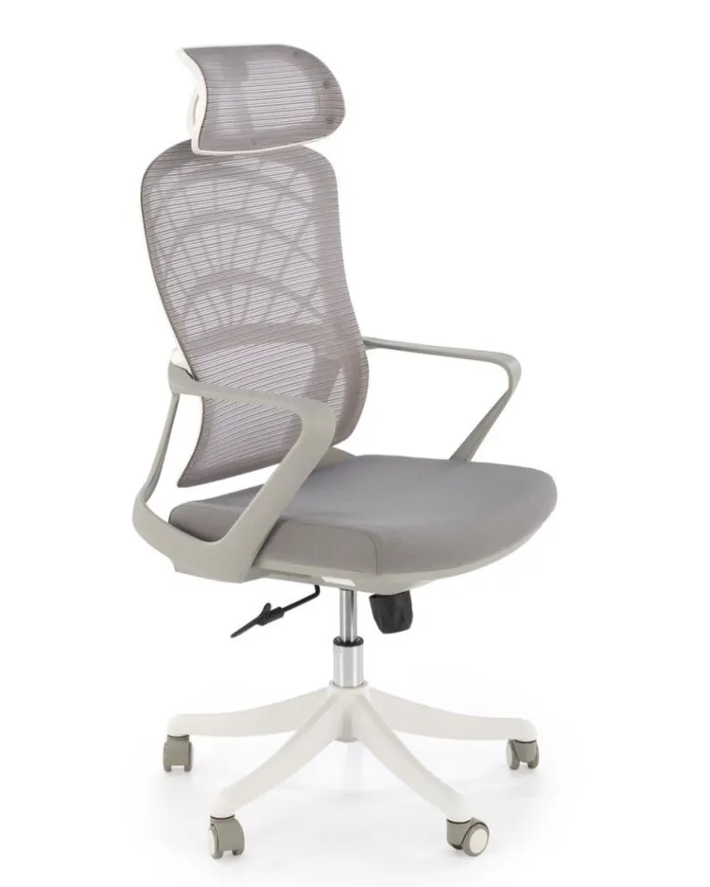 Fotel biurowy VESUVIO 2 szary/biały młodzieżowy I sklep meblowy MIRAT.