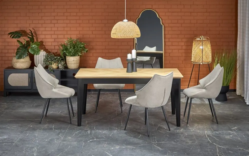 Krzesło tapicerowane K543 beżowe na metalowych nogach I sklep meblowy MIRAT. styl LOFT