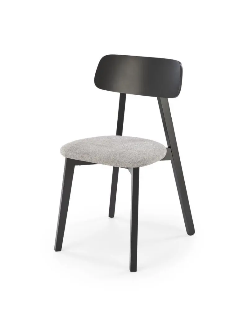 Krzesło tapicerowane HYLO czarne/szare z drewna bukowego I sklep meblowy MIRAT. styl SKANDYNAWSKI