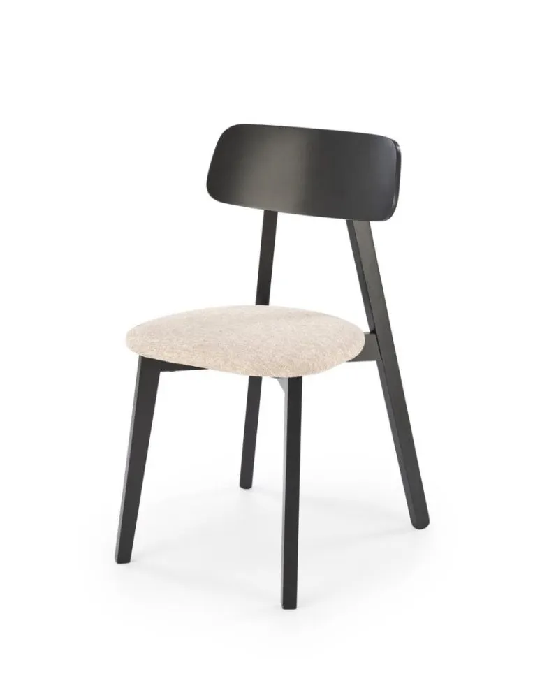 Krzesło tapicerowane HYLO czarne/beżowe minimalistyczne I sklep meblowy MIRAT. styl SKANDYNAWSKI