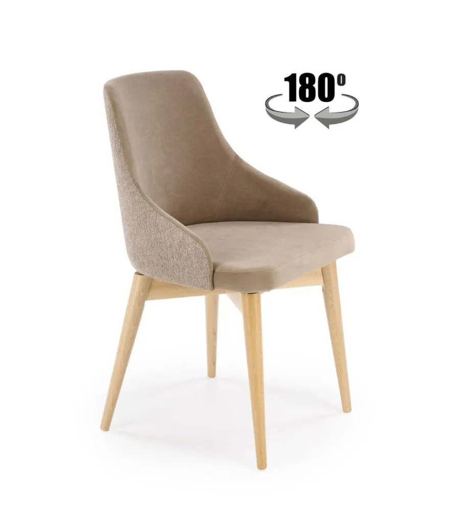 Krzesło MALAGA beżowe obracane o 180° I sklep meblowy MIRAT. styl SKANDYNAWSKI