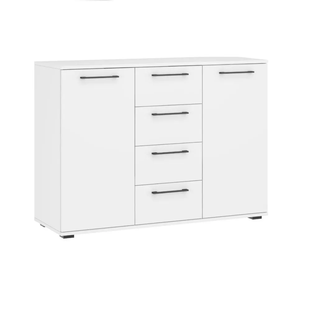 Komoda FLEX KM-2 116cm biała do sypialni I sklep meblowy MIRAT. styl SKANDYNAWSKI kolekcja FLEX HALMAR