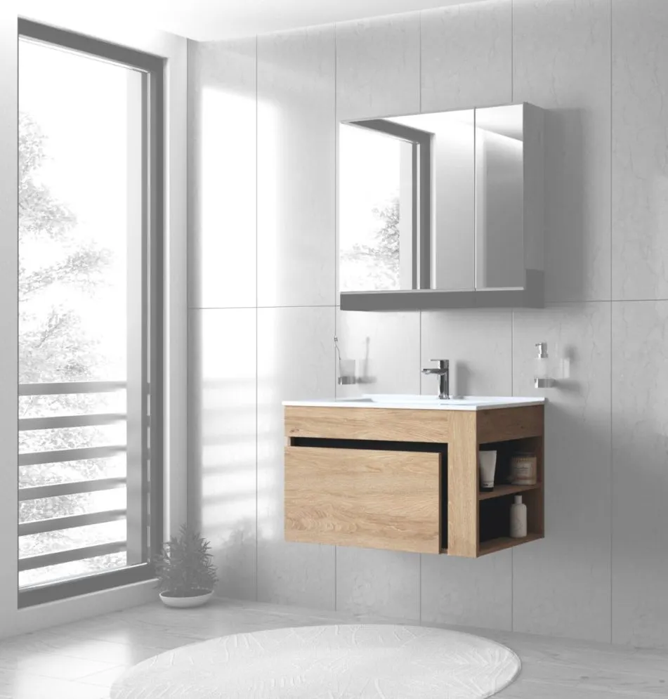 Szafka pod umywalkę DUESA 1S 80cm dąb złoty z szufladą I sklep meblowy MIRAT. styl LOFT, SKANDYNAWSKI kolekcja DUESA