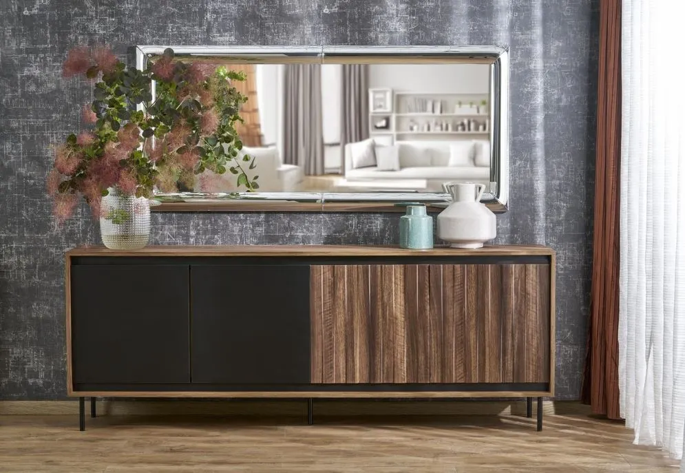 Lustro dekoracyjne ABISSO 72x162cm srebrne wiszące I sklep meblowy MIRAT. styl GLAMOUR