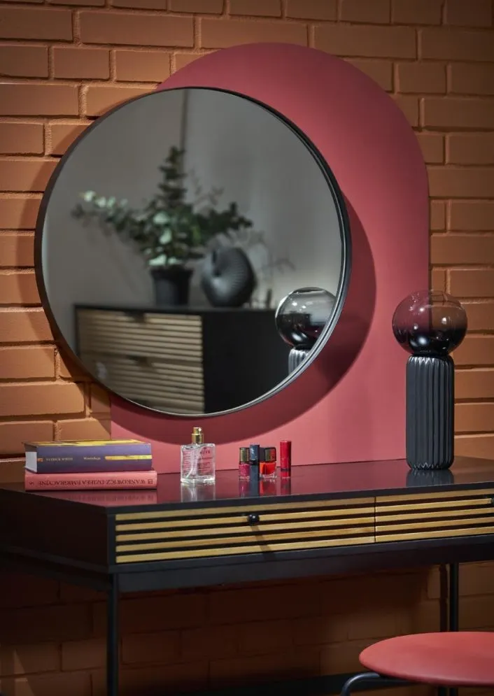 Lustro okrągłe PATINA czarne ścienne I sklep meblowy MIRAT. styl LOFT