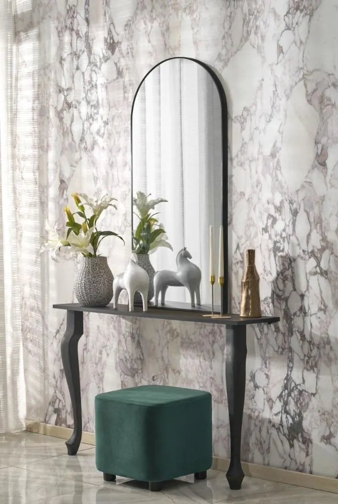 Lustro dekoracyjne CURIO czarne ścienne I sklep meblowy MIRAT. styl GLAMOUR, LOFT