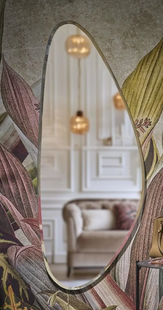 Lustro dekoracyjne SERENITY srebrne bez ramy I sklep meblowy MIRAT.