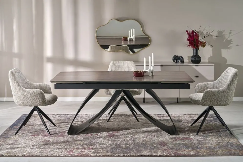 Krzesło tapicerowane K564 beżowe obracane do salonu I sklep meblowy MIRAT.