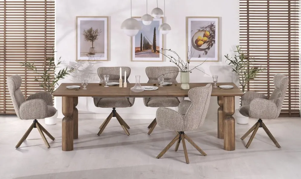 Designerski stół rozkładany MELTON 200(300)x101 jasny orzech I sklep meblowy MIRAT. styl SKANDYNAWSKI