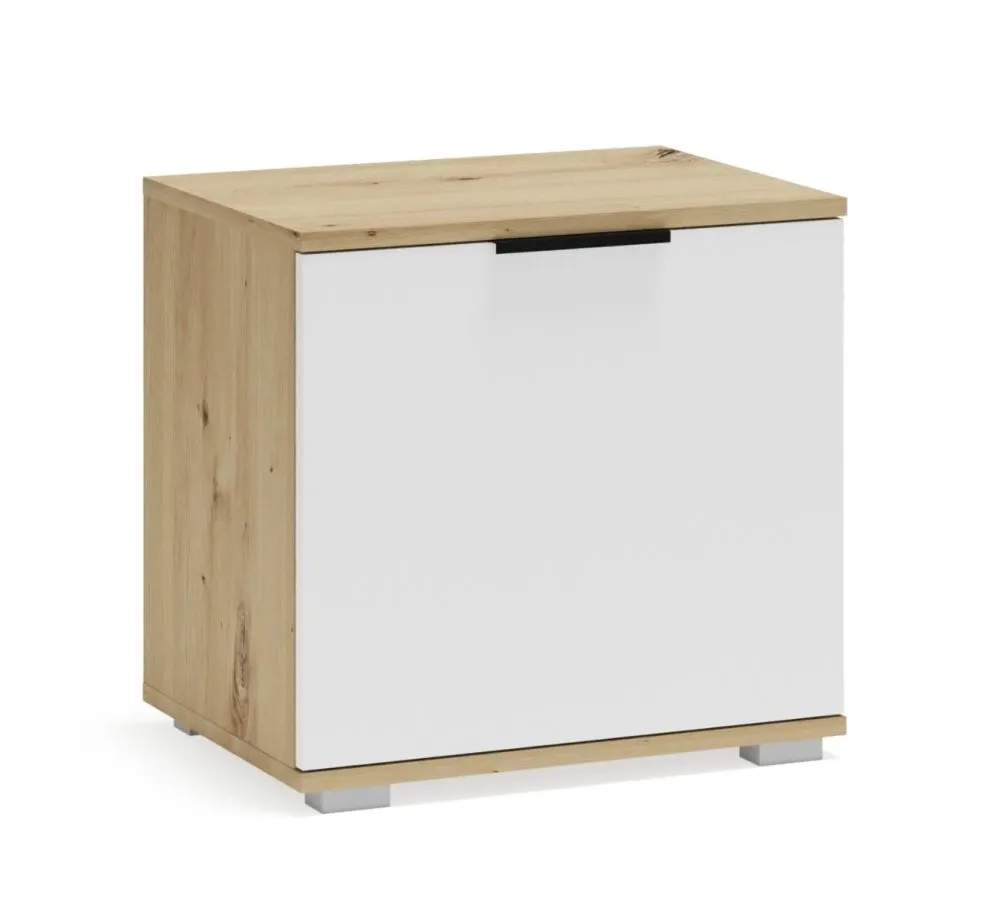 Szafka na buty CLIF ST-50 dąb artisan/biała trwała I sklep meblowy MIRAT. styl SKANDYNAWSKI kolekcja CLIF