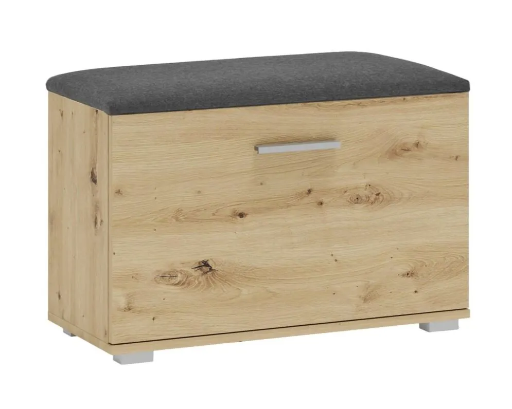 Szafka na buty z siedziskiem LIMA ST-2 dąb artisan z klapą I sklep meblowy MIRAT. styl SKANDYNAWSKI kolekcja LIMA