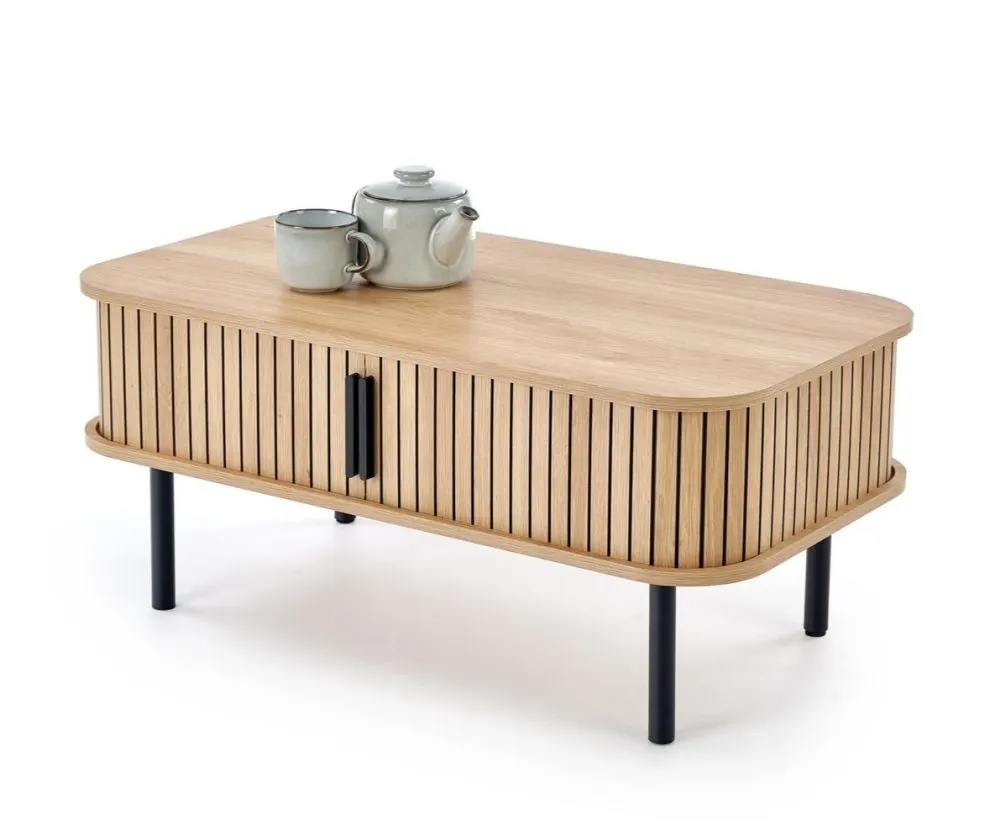 Stolik kawowy ANGELINA 50x90cm dąb naturalny prostokątny I sklep meblowy MIRAT. styl LOFT, SKANDYNAWSKI