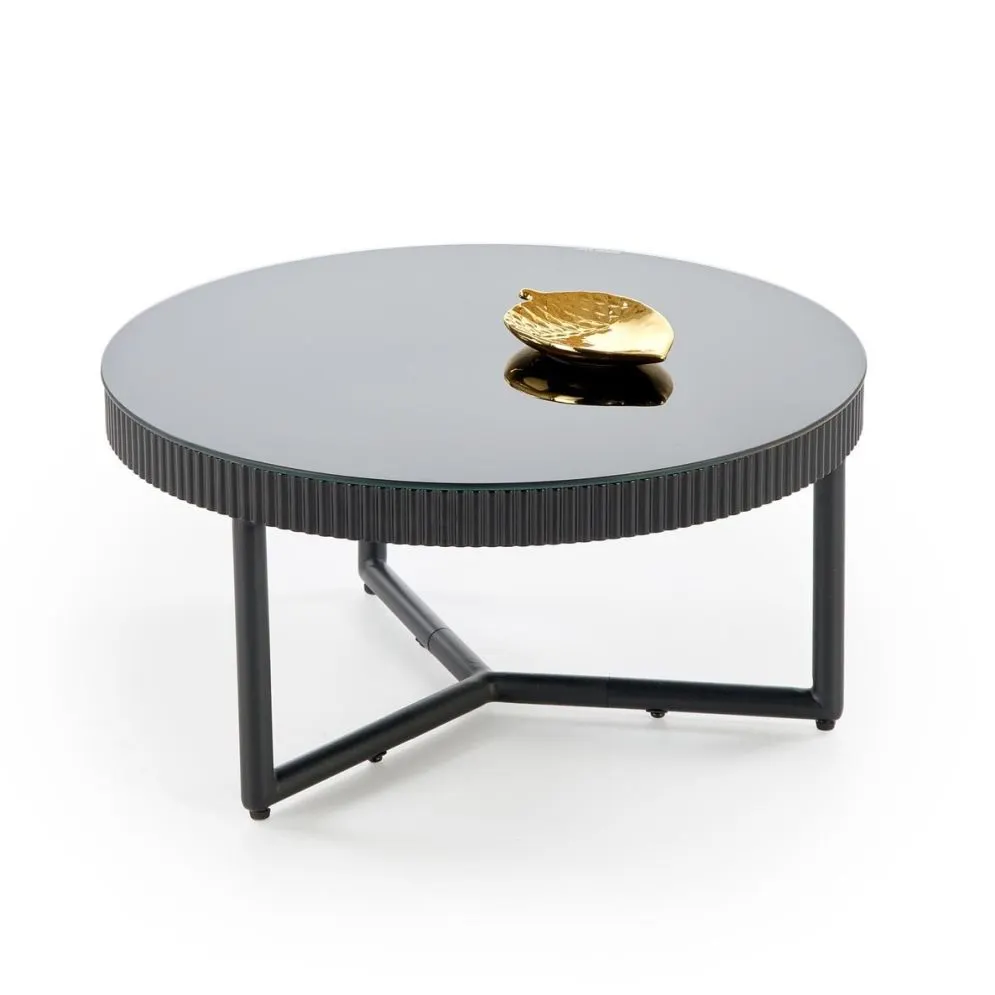 Stolik kawowy COSMO S 60x60cm czarny loftowy I sklep meblowy MIRAT. styl LOFT, RYFLOWANY