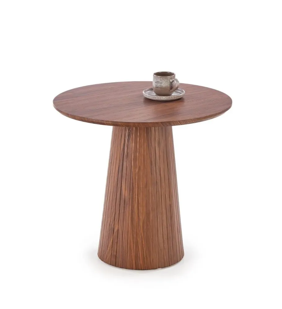 Stolik kawowy GISELA S 60x60cm orzechowy stożkowy I sklep meblowy MIRAT. styl SKANDYNAWSKI