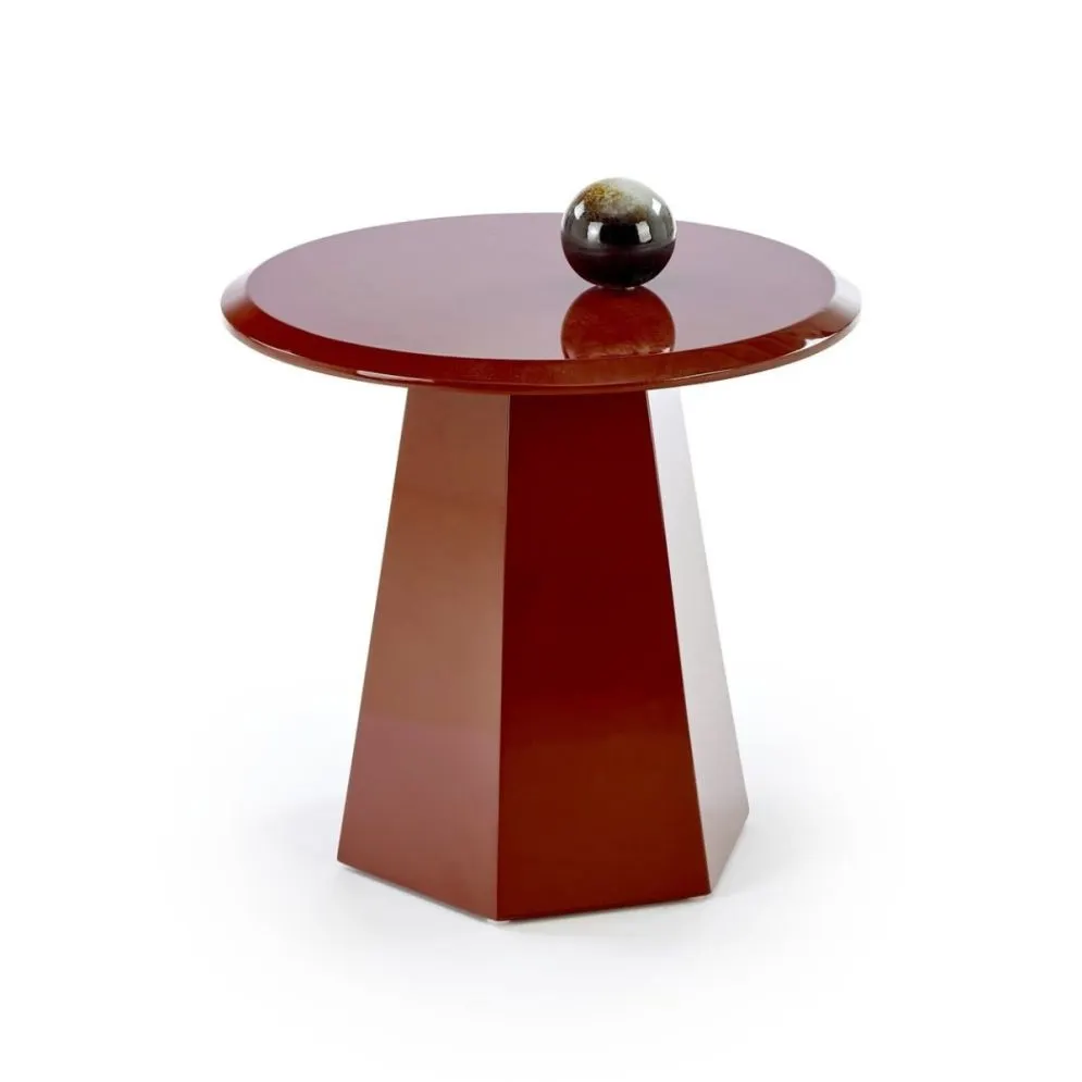 Stolik kawowy LOCA 50x50cm bordowy do salonu I sklep meblowy MIRAT.