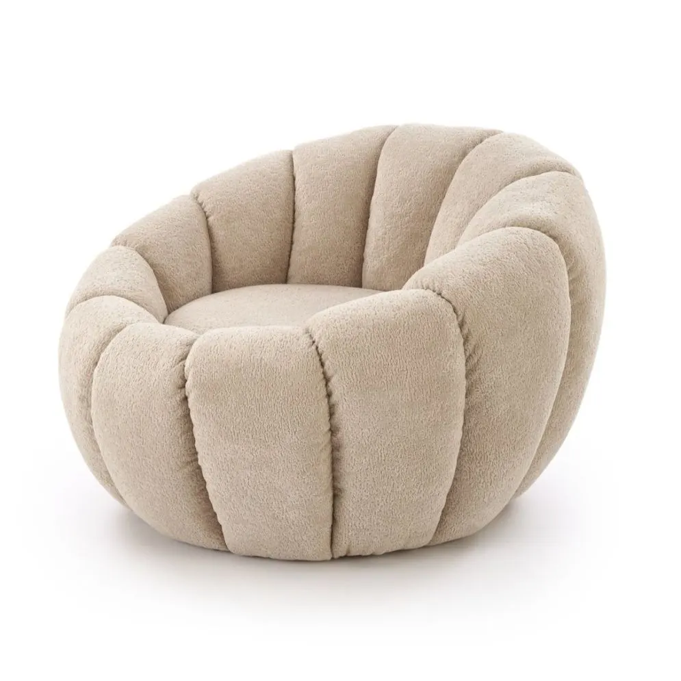 Fotel GASPAR 2 beżowy okrągły I sklep meblowy MIRAT.