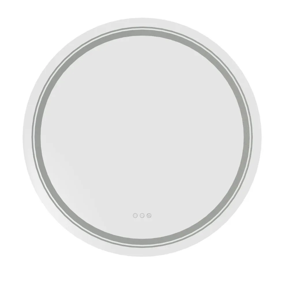 Okrągłe lustro łazienkowe DOVER 60x60cm srebrne z oświetleniem LED I sklep meblowy MIRAT.