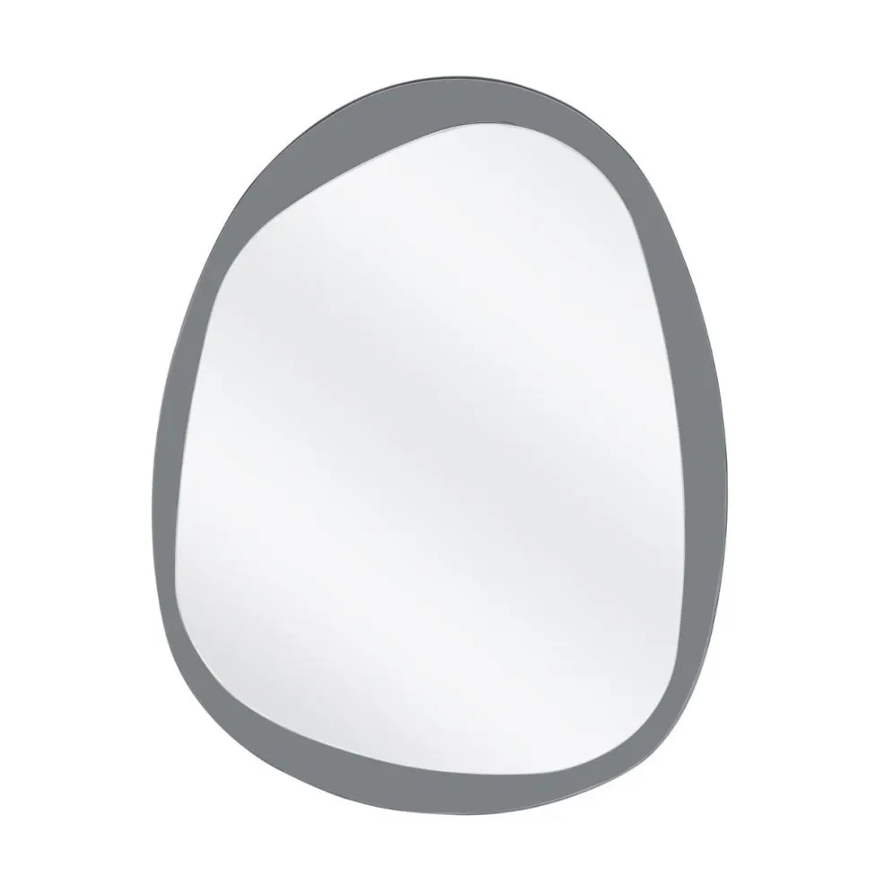 Lustro dekoracyjne PLAZA 60x80cm srebrne ścienne I sklep meblowy MIRAT.